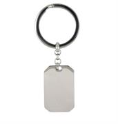 PORTACHIAVI ACCIAIO RETTANGOLARE LISCIO