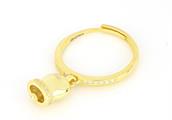 ANELLO CAMPANA OPEN DORATO ARG 925