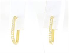 OECCHINI CERCHIO cm2X1.5 SAGOMATI DORATI ZIRCONATI ARG 925