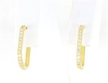 OECCHINI CERCHIO cm2X1.5 SAGOMATI DORATI ZIRCONATI ARG 925