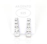 ORECCHINI TENNIS cm2.5 PIETRE CRESCENTI IN ARGENTO 925%