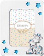 CORNICE LEGNO 13X18 GIRAFFE CELESTE