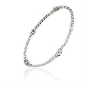 BRACCIALE UOMO CM21 GRUMETTA CON PEPITE RAMATE ARG 925 NEW