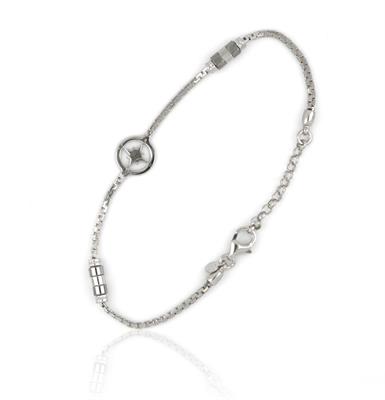 BRACCIALE UOMO CM21 ROSA DEI VENTI E PEPITE ARGENTO 925 NEW