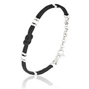 BRACCIALE UOMO CM21 CON NODO IN CORDA E ARGENTO 925 NEW