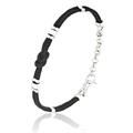 BRACCIALE UOMO CM21 CON NODO IN CORDA E ARGENTO 925 NEW