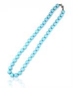 COLLANA PERLE KULTRA TURCHESE 10MM 45CM CON CHIUSURA IN AG