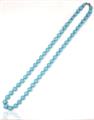 COLLANA PERLE KULTRA TURCHESE 10MM 60CM CON CHIUSURA IN AG