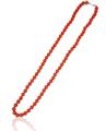 COLLANA PERLE KULTRA MM.8 CM.60 ROSSO CON CHIUSURA IN ARG