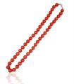 COLLANA PERLE KULTRA ROSSO 10MM 45CM CON CHIUSURA IN AG