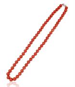 COLLANA PERLE KULTRA ROSSO 10MM 60CM CON CHIUSURA IN AG