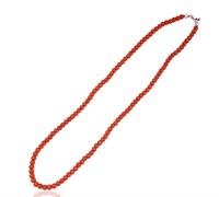 COLLANA PERLE KULTRA ROSSO 4MM 40CM CON CHIUSURA IN AG