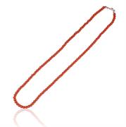 COLLANA PERLE KULTRA ROSSO 4MM 45CM CON CHIUSURA IN AG