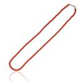 COLLANA PERLE KULTRA ROSSO 4MM 45CM CON CHIUSURA IN AG
