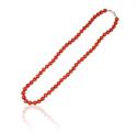 COLLANA PERLE KULTRA ROSSO 6MM 40CM CON CHIUSURA IN AG