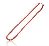 COLLANA PERLE KULTRA ROSSO 6MM 45CM CON CHIUSURA IN AG