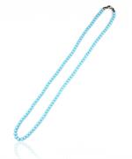 COLLANA PERLE KULTRA TURCHESE 4MM 45CM CON CHIUSURA IN AG