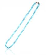 COLLANA PERLE KULTRA TURCHESE 6MM 45CM CON CHIUSURA IN AG