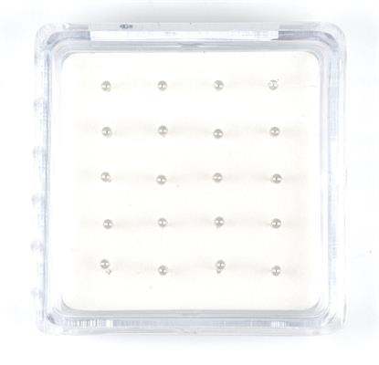 ORECCHINI NASO 20 PZ PALLINA DA 2mm ARG 925