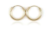 ORECCHINI CERCHIO DORATI 1 COPPIA CANNA TONDA DA 3mm D18mm