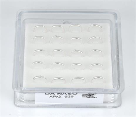 ORECCHINI NASO 20 PZ CERCHIO D0.8mm CHIUSURA A SCOMPARSA ARG