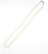 COLLANA PERLE KULTRA BIANCA MM.6 CM.50 CON CHIUSURA IN ARG