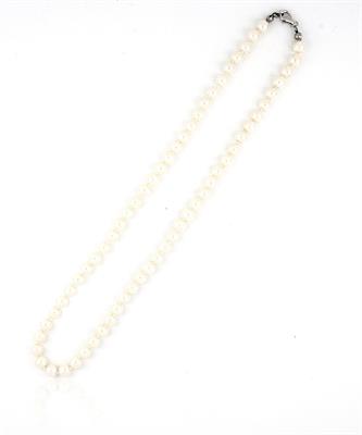 COLLANA PERLE KULTRA BIANCO 6MM 40CM CON CHIUSURA IN AG