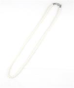 COLLANA PERLE KULTRA BIANCO 4MM 40CM CON CHIUSURA IN AG