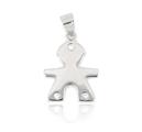 CIONDOLO BIMBO H1.5 RODIATO LISCIO ARGENTO 925%