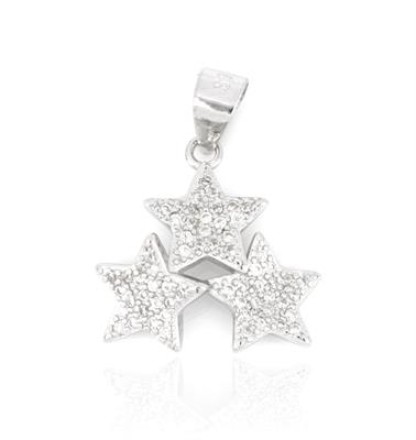 CIONDOLO STELLE ZIRCONATE ARGENTO 925