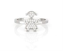 ANELLO BIMBA ZIRCONATO OPEN ARGENTO 925