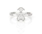 ANELLO BIMBA ZIRCONATO OPEN ARGENTO 925