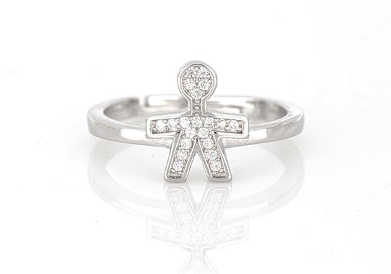 ANELLO BIMBO ZIRCONATO OPEN ARGENTO 925