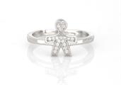 ANELLO BIMBO ZIRCONATO OPEN ARGENTO 925