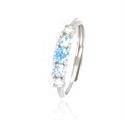 ANELLO RIVIERA OPEN PIETRE AZZURRE E BIANCHE ARGENTO 925