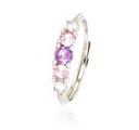 ANELLO RIVIERA OPEN PIETRE ROSA E BIANCHE ARGENTO 925