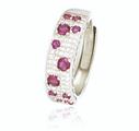 ANELLO FASCIA ZIRCONATA BICOLOR RED ARGENTO 925