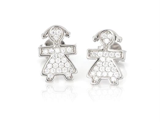 ORECCHINI BIMBA ZIRCONATI ARGENTO 925