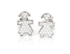ORECCHINI BIMBA ZIRCONATI ARGENTO 925