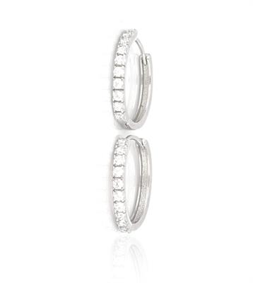 ORECCHINI CERCHIO cm2 ZIRCONATI ARGENTO 925%