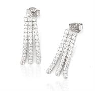 ORECCHINI TENNIS 3 FILI cm2 ARGENTO 925