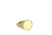 ANELLO UOMO MIGNOLO OPEN TONDO LISCIO DORATO ARGENTO 925