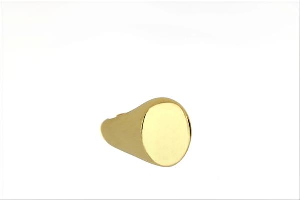 ANELLO UOMO MIGNOLO OPEN OVALE LISCIO DORATO ARGENTO 925