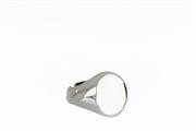 ANELLO UOMO MIGNOLO OPEN OVALE LISCIO RODIATO ARGENTO 925