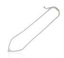 COLLANA TENNIS CUORE ACQUAMARINA cm40+5 ARGENTO 925
