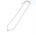 COLLANA TENNIS CUORE ROSA cm40+5 ARGENTO 925