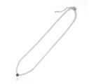 COLLANA TENNIS CUORE VERDE cm40+5 ARGENTO 925