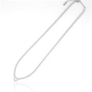 COLLANA TENNIS CUORE BIANCO cm40+5 ARGENTO 925