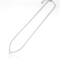COLLANA TENNIS CUORE BIANCO cm40+5 ARGENTO 925