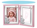 CORNICE IMPRONTA 13X18 CELESTE ELEFANTINO CUORE